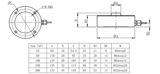 سنسور استنلس استیل 25~-500kN ماژول سلول بار تک نقطه ای توزین صنعتی کم هزینه